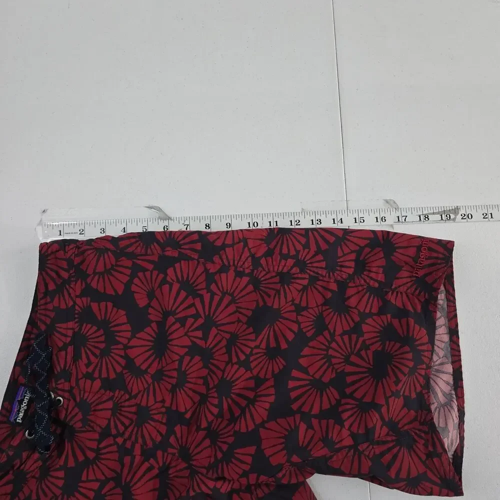 Patagonia Men's 30‎ Board Shorts Red Black Floral Swim Surf Trunks 6353